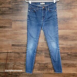 Madewell Jeans 27 High Riser Skinny Davis Wash B7131 Stretch Denim